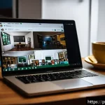 Home 18 소셜 엔지니어링 공격의 통계와 동향 - A detailed digital artwork showing a cybercriminal creating a fake social media profile on a laptop ...